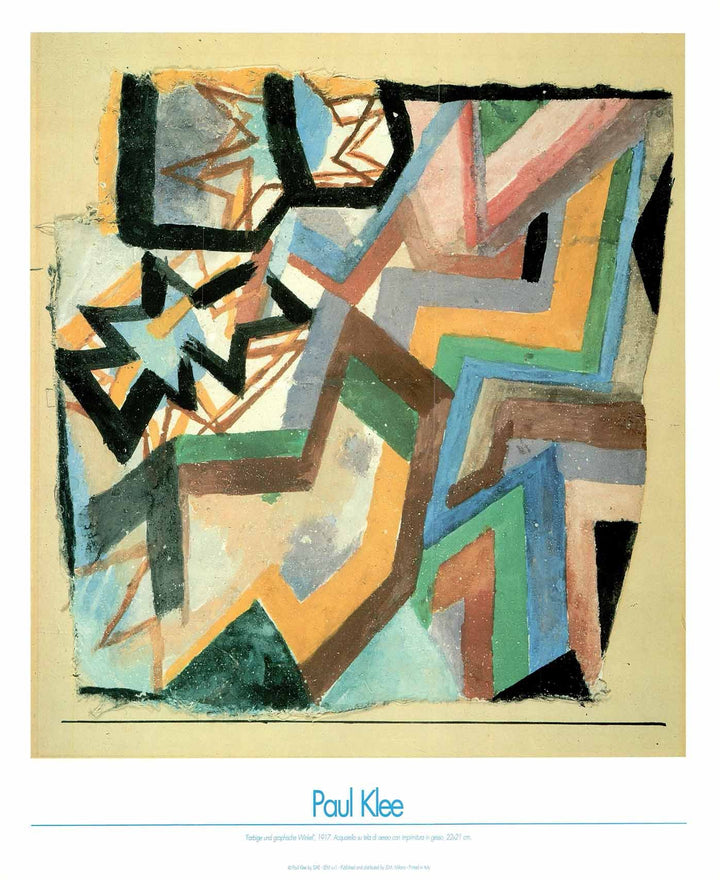 Colored and Graphic Angles, 1917 by Paul Klee- 20 X 24 Inches (Art Print)