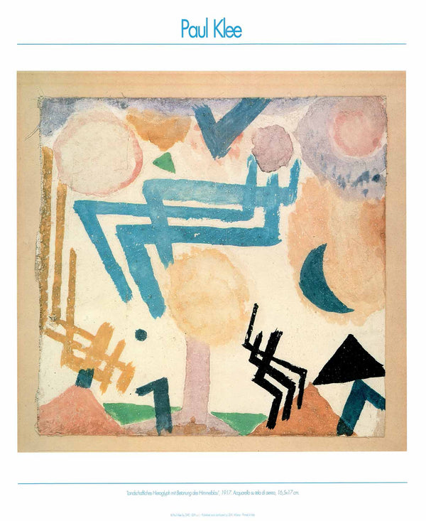 Scenic Hieroglyph With Emphasis on Sky Blue, 1917 by Paul Klee - 20 X 24 Inches (Art Print)