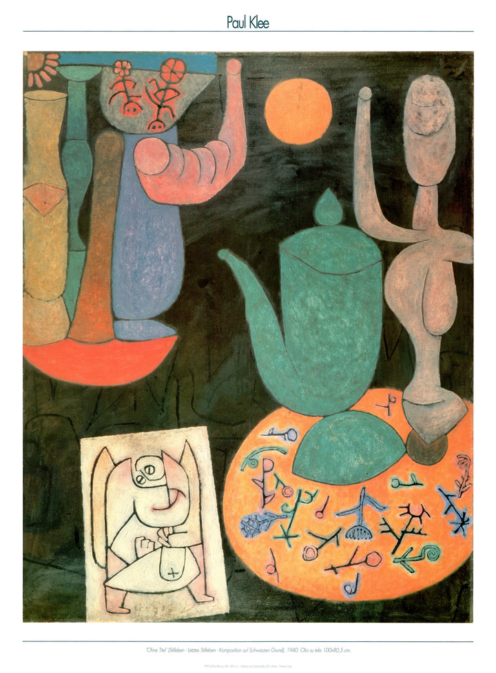 Untitled (Still life last Composition on Black Ground), 1940 by Paul Klee - 24 X 32 Inches (Art Print)