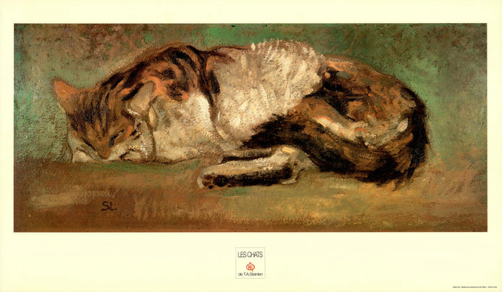 Chiffon Asleep by Théophile-Alexandre Steinlen - 23 X 38 Inches (Art Print)