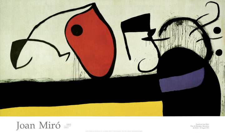 Woman with three Hair, Birds and Constellations, 1973 by Joan Miro - 32 X 54 Inches (Art Print)