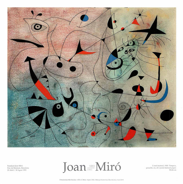 Morning Star, 1940 par Joan Miro - 19 X 19 pouces (impression d'art)