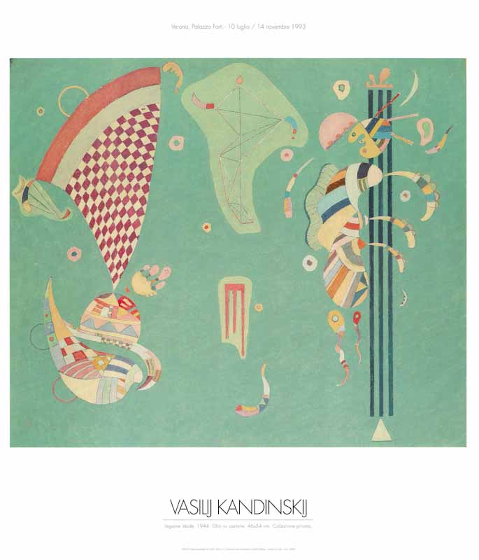 Green Tie, 1944 by Wassily Kandinsky - 28 X 32 Inches (Art Print)