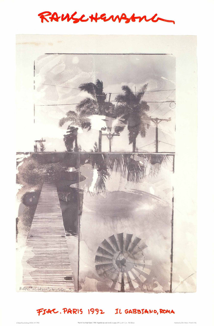Pass for Two (Night Sights), 1992 by Robert Rauschenberg - 24 X 36 Inches (Art Print)