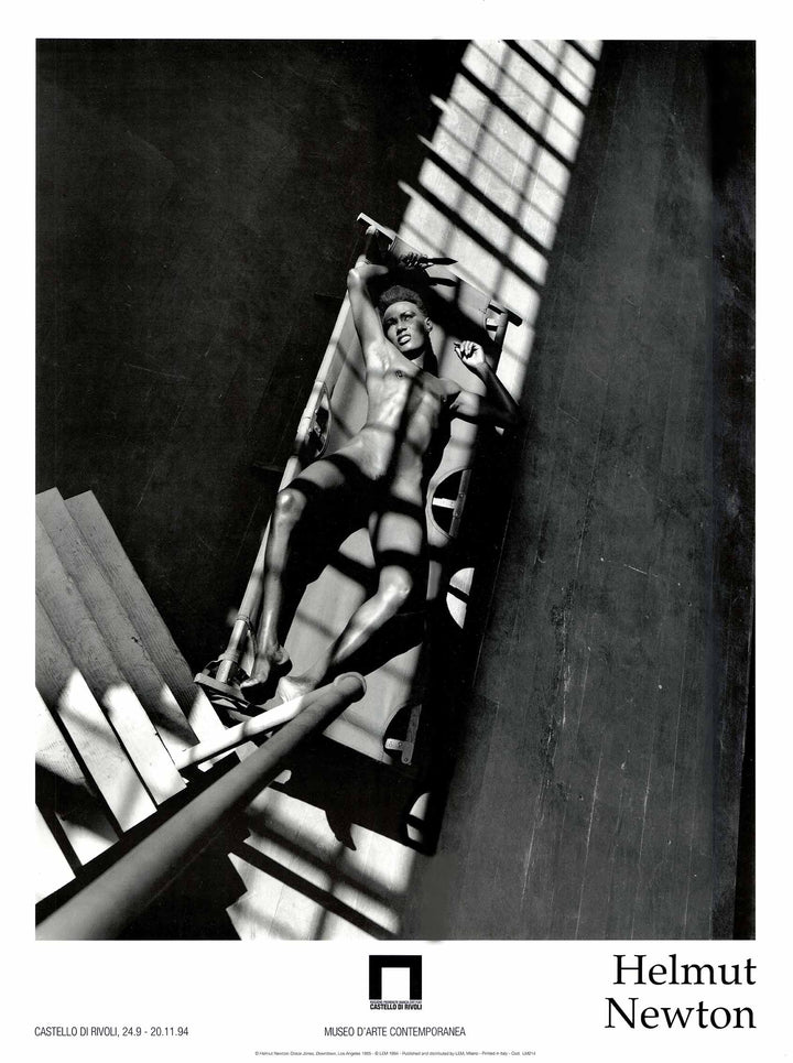 Grace Jones, Downtown, Los Angeles, 1985 by Helmut Newton - 24 X 32 Inches (Art Print)