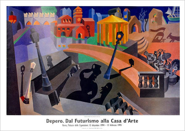 Mechanized City from the Shadows, 1920 by Fortunato Depero - 39 X 55 Inches (Art Print)