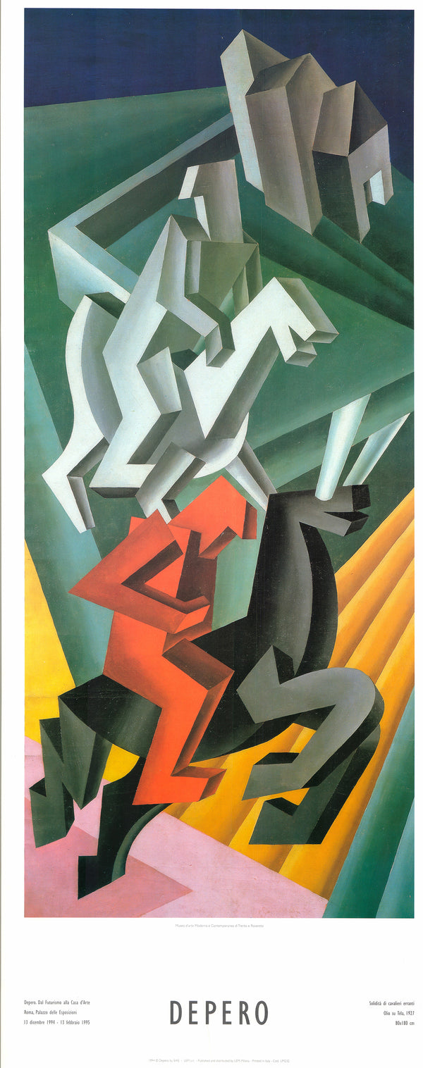 Solidity of Knights Errant, 1927 by Fortunato Depero - 19 X 47 Inches (Art Print)