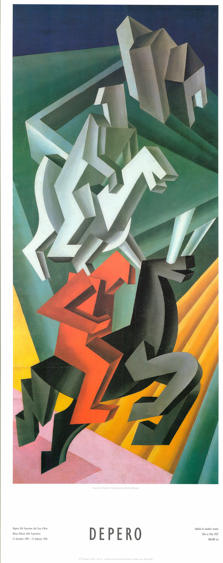 Solidity of Knights Errant, 1927 by Fortunato Depero - 19 X 47 Inches (Art Print)
