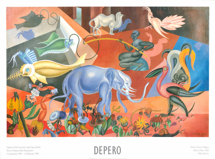 Magical Fauna and Flora, 1920 by Fortunato Depero - 24 X 32 Inches (Art Print)