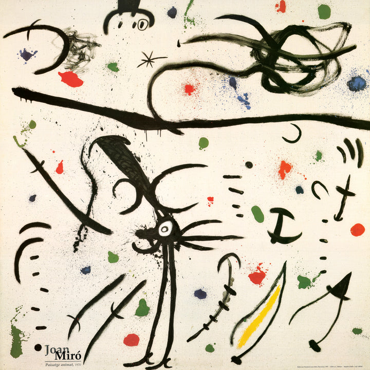 Animated Landscape, 1970 by Joan Miro - 39 X 39 Inches (Art Print)