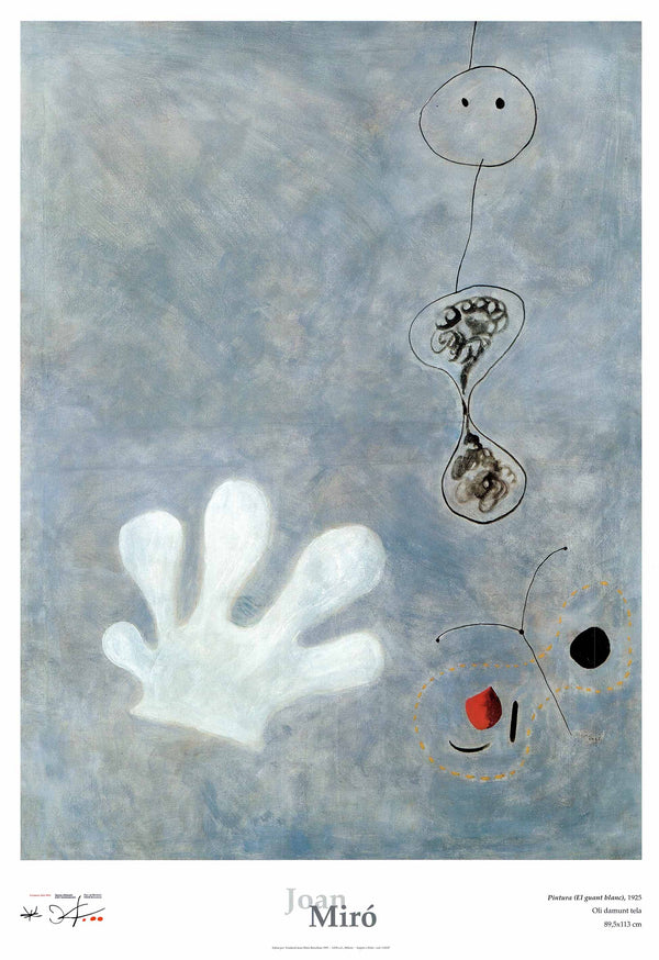 The White Glove, 1925 by Joan Miro - 28 X 40 Inches (Art Print)