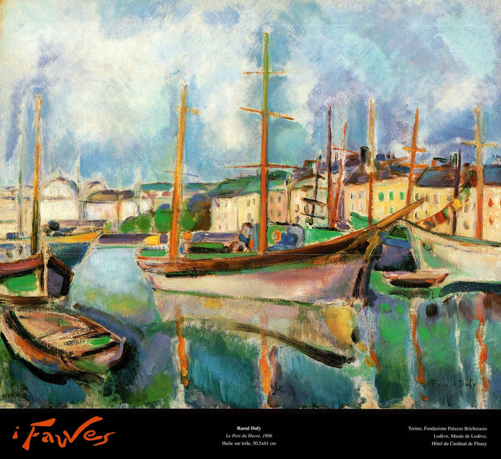 The Port of Havre, 1906 by Raoul Dufy - 24 X 26 Inches (Art Print)