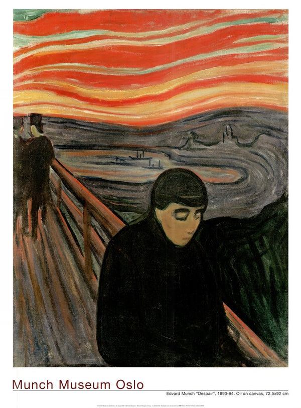 Despair, 1893 by Edvard Munch - 24 X 32 Inches (Art Print)