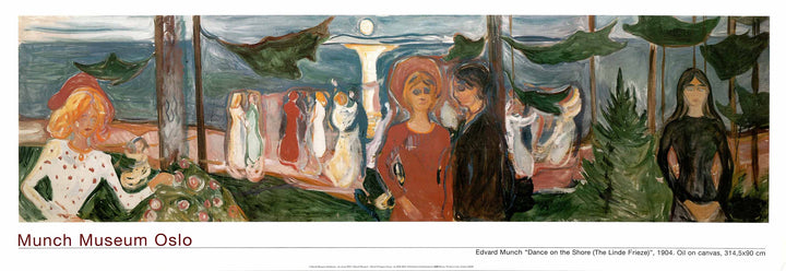 Dance on the Shore, 1904 by Edvard Munch - 14 X 40 Inches (Art Print)