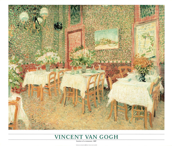 Interior of a Restaurant, 1887 by Vincent Van Gogh - 24 X 28 Inches (Art Print)