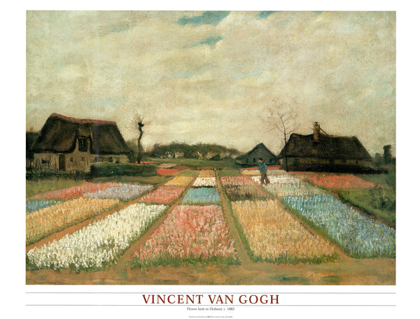 Flower beds in Holland, 1883 by Vincent Van Gogh - 24 X 28 Inches (Art Print)