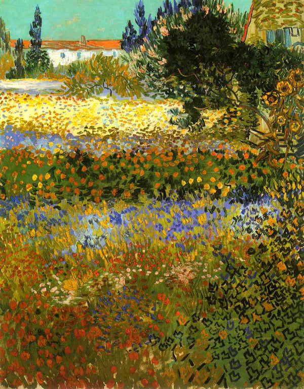 Garden with Flowers, 1888 by Vincent Van Gogh - 24 X 32 Inches (Art Print)