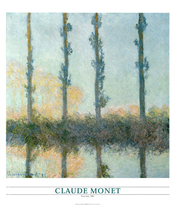 Four Trees, 1891 by Claude Monet - 24 X 28 Inches (Art Print)