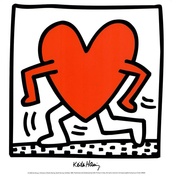 Untitled, 1984 by Keith Haring - 12 X 12 Inches (Art Print)