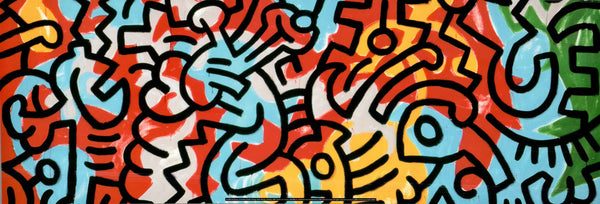 Untitled, 1987 by Keith Haring - 13 X 38 Inches (Art Print)