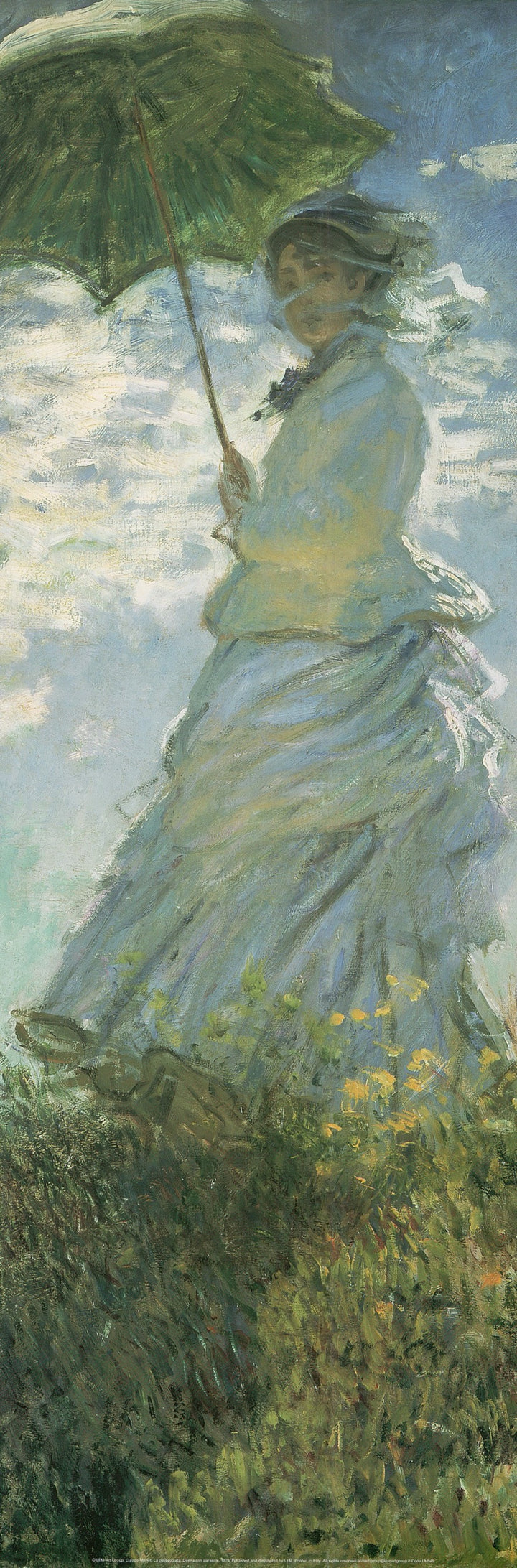 The walk. Woman with a Parasol, 1875 by Claude Monet - 13 X 38 Inches (Art Print)