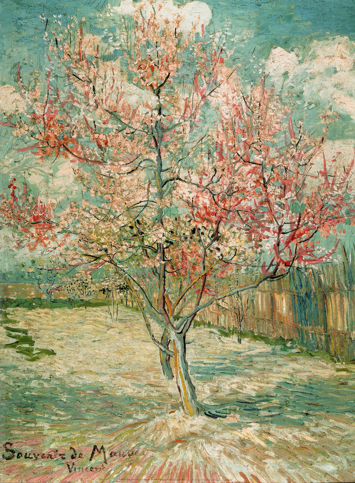 Peach trees in bloom, 1888 by Vincent Van Gogh - 24 X 32 Inches (Art Print)