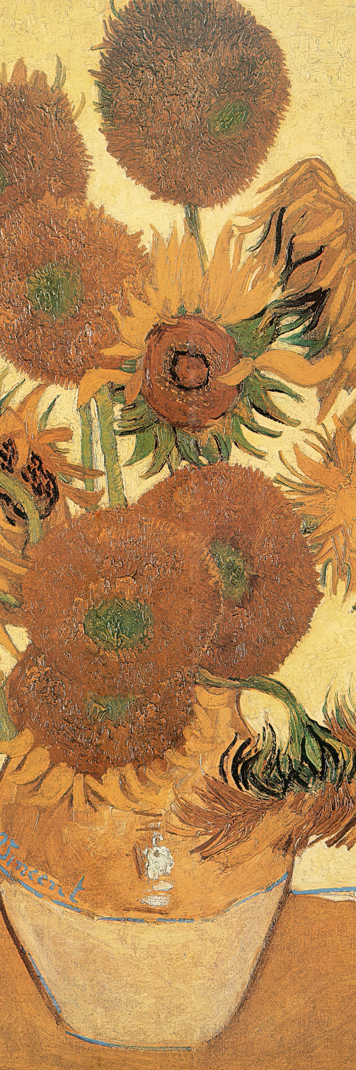Still life with Sunflowers , 1889 by Vincent Van Gogh - 13 X 38 Inches (Art Print)