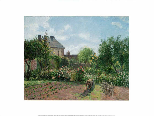 The Artist's Garden at Eragny, 1898 by Camille Pissarro - 12 X 16 Inches (Art Print)