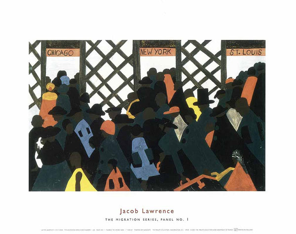 The Migration Series, Panel No. 1, 1940-1941 by Jacob Lawrence - 11 X 14 Inches (Art Print)