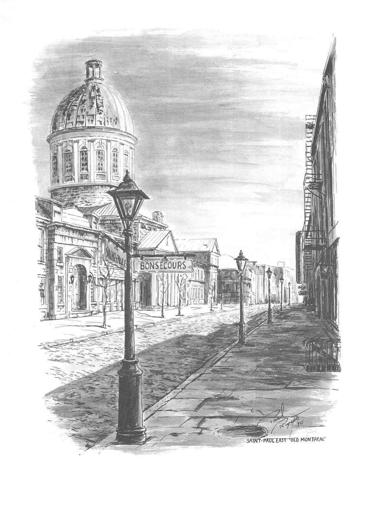 Saint-Paul East - Old Montreal by Paul Rupert - 9 X 12 Inches (Art Print)