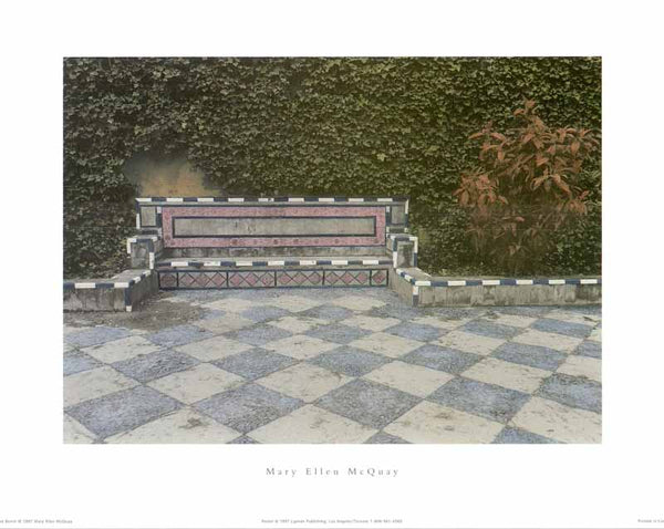 Tiled Bench by Mary Ellen McQuay - 11 X 14 Inches (Art Print)