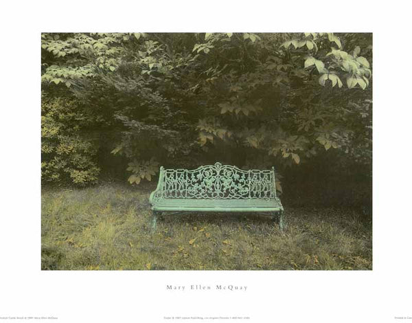 Brodick Castle Bench by Mary Ellen McQuay - 11 X 14 Inches (Art Print)