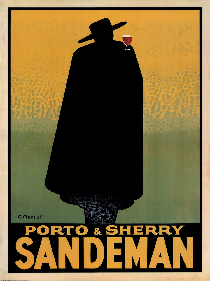 Porto and Sherry Sandeman, 1931 by Georges Massiot - 24 X 32 Inches (Vintage Art Print)