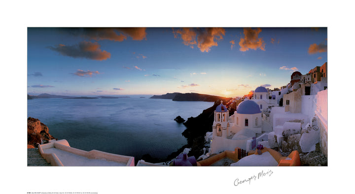 Mykonos Sunset by George Meis - 22 X 39 Inches (Art Print)