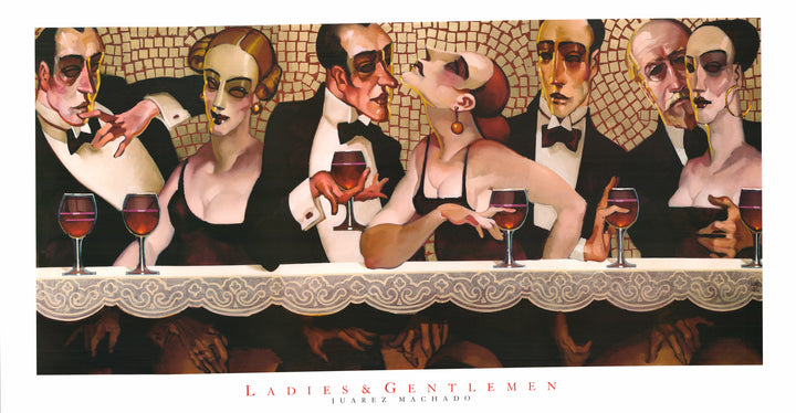 Ladies and Gentlemen by Juarez Machado - 30 X 55 Inches (Art Print)