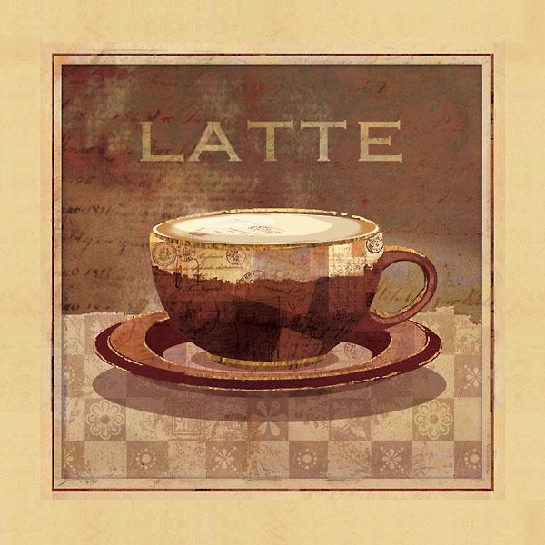 Latte by Linda Maron - 10 X 10 Inches (Art Print)