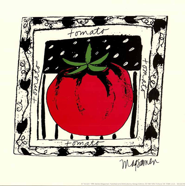 Tomato by Sandra Magsamen - 13 X 13 Inches (Art Print)