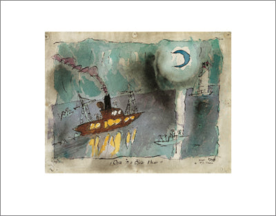 Once in a Blue Moon, 1938 by Lyonel Feininger - 16 X 20 Inches (Watercolour)