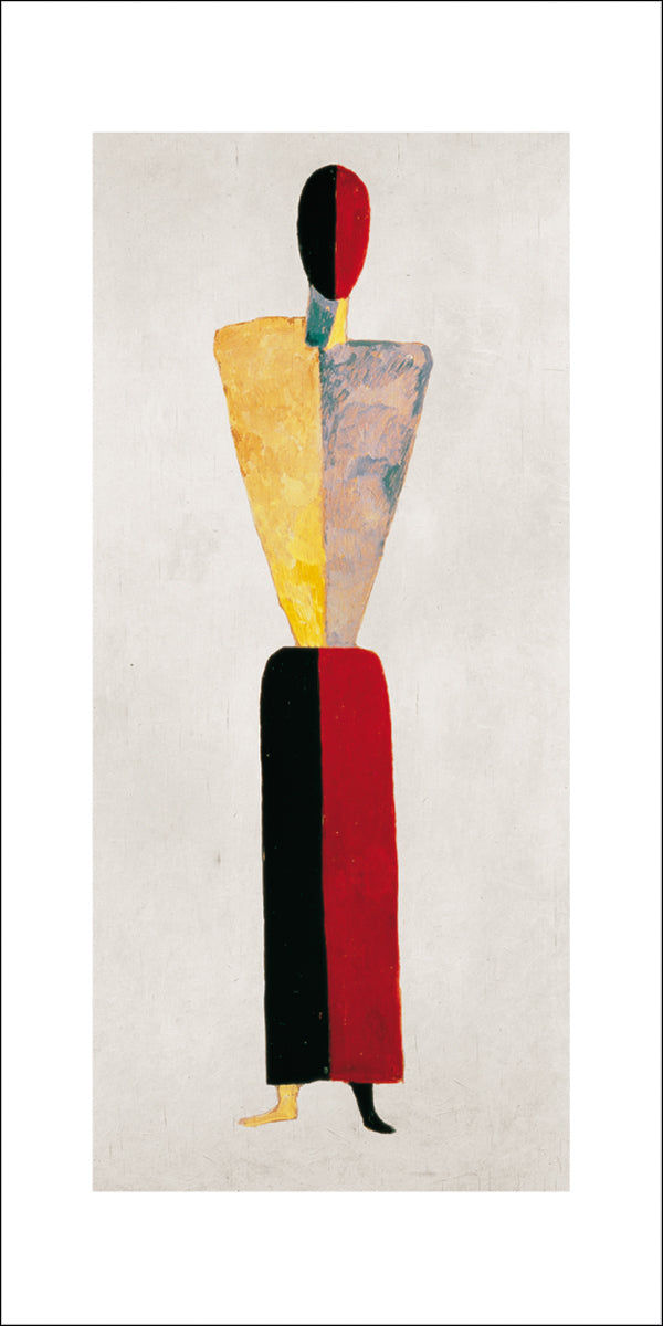 The Girl, Figure on White by Kazimir Malevich - 20 X 40 Inches (Watercolour / Aquarelle)