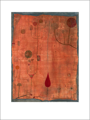 Fruits on Red, 1930 by Paul Klee - 24 X 32 Inches (Watercolour)