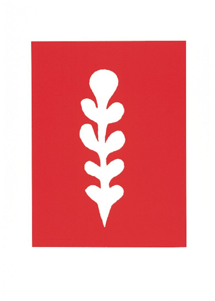 White Palm on Red Background, 1947 by Henri Matisse - 20 X 28" (Silkscreen / Sérigraphie)