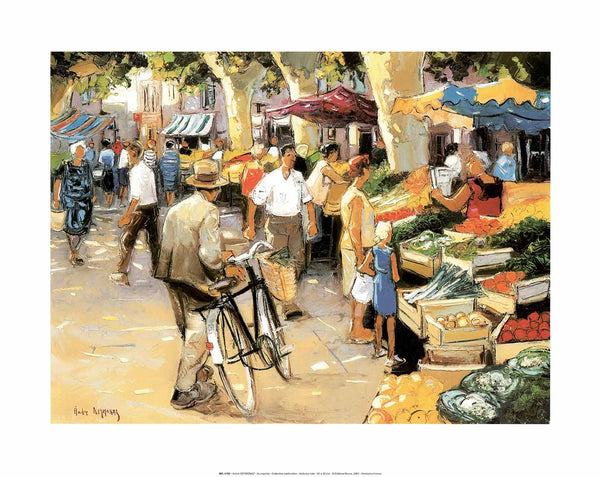 Au Marché by André Deymonaz - 16 X 20 Inches (Art Print)