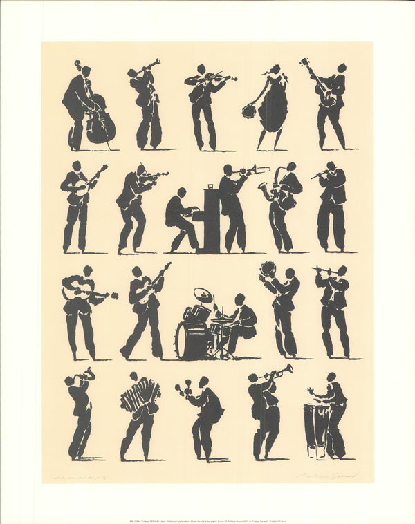 Jazz by Philippe Geraud - 16 X 20 Inches (Art Print)
