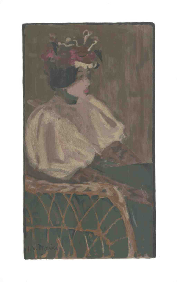 Woman in a Wicker Chair by James Wilson Morrice - 26 X 40 Inches (Silkscreen / Serigraph)