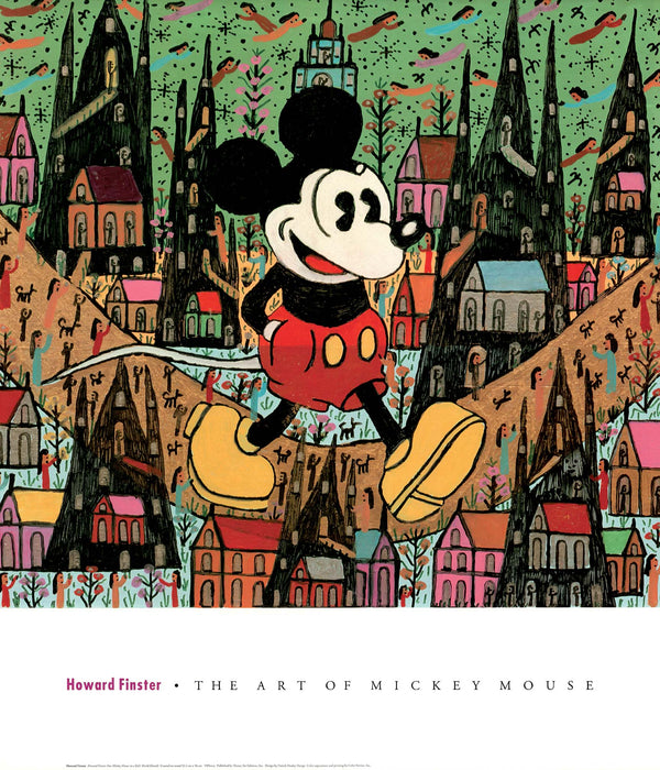 The Art of Mickey Mouse by Howard Finster - 24 X 28 Inches (Art Print)