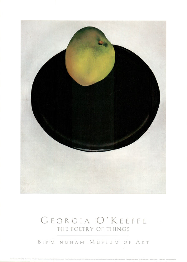 Green Apple on Black Plate, 1922 by Georgia O'Keeffe - 18 X 25 Inches (Art Print)