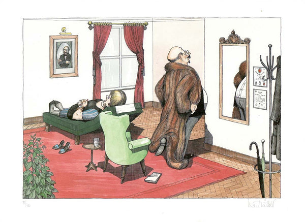The Psychologist by Martin Holt - 12 X 16 Inches (Lithograph Numbered, Signed And Stamped) 81/300
