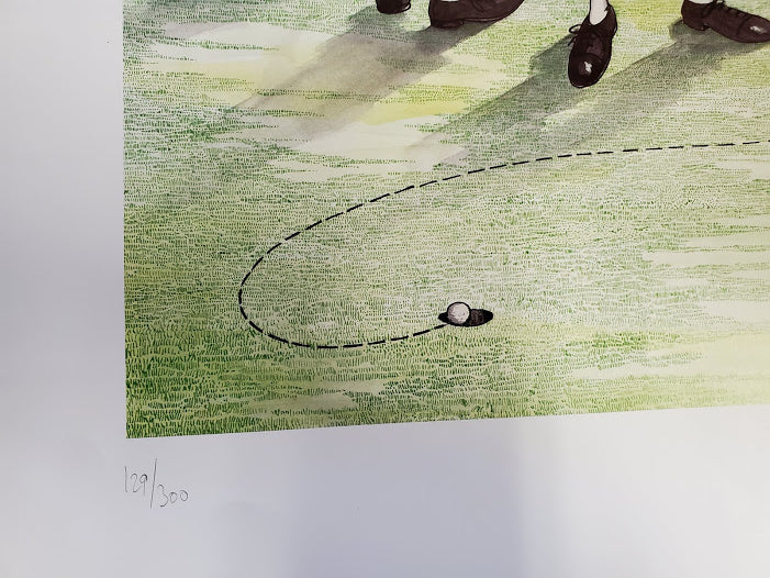 The Golf by Martin Holt - 19 X 25 Inches (Lithograph Numbered, Signed And Stamped) 129/300