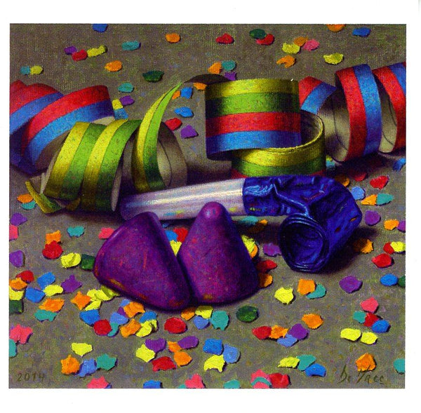 Party Noses by Eric De Vree - 6 X 6 inches (Greeting Card)
