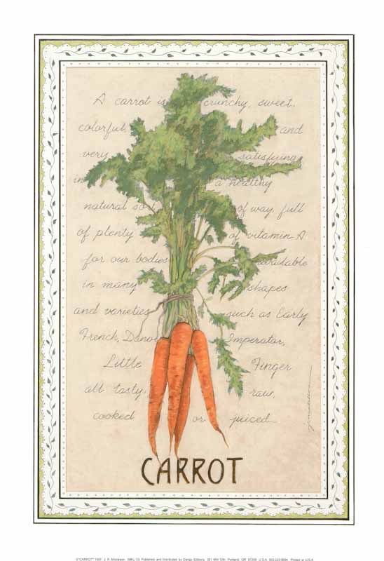 Carrot, 1997 by J. R. Mickelson - 12 X 17 Inches (Art Print)